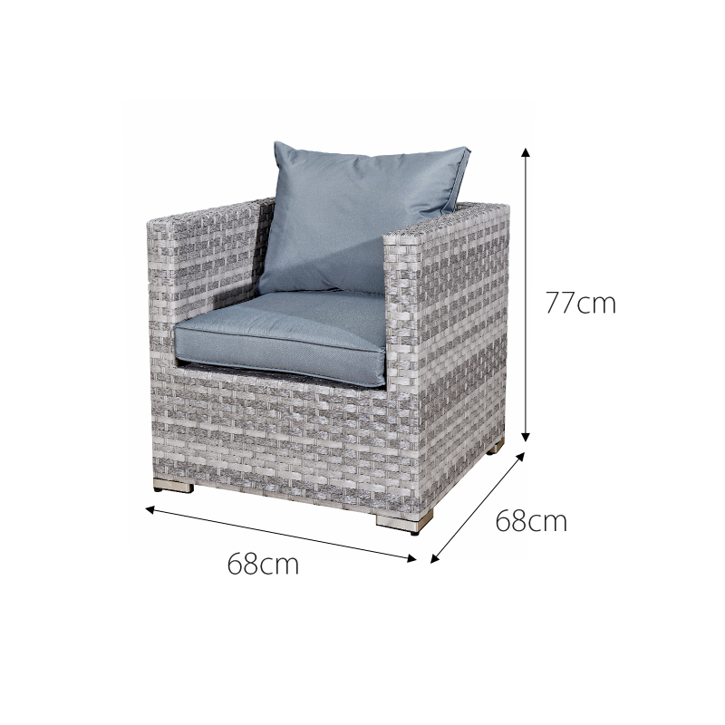 Palm Living Acorn Deluxe Rattan 10 Seat Modular Sofa Set in Dove Grey 4