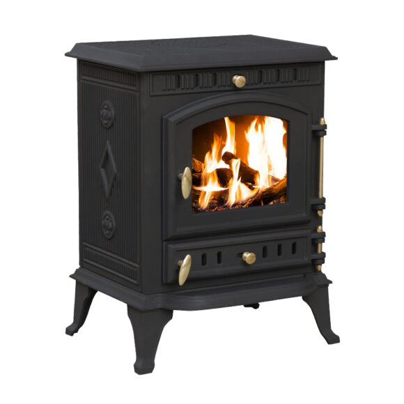 Palm living Royal Fire™ 8kW Cast Iron Wood and Charcoal Burning Stove